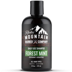 Shampoing Rocky Mountain Barber Company – bouteille rafraîchissante pour routine matinale