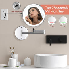 Miroir Rocollos avec éclairage à 3 couleurs, adapté à tout maquillage.