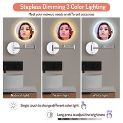 Rocollos miroir mural grossissement 1x-10x : voir les détails avec précision.