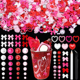 RODAKY coeurs et paillettes rose-rouge pour embellir vos projets.