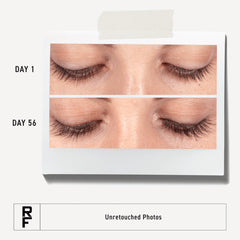 Application nocturne du Rodan + Fields Lash Boost Serum sur la ligne des cils.