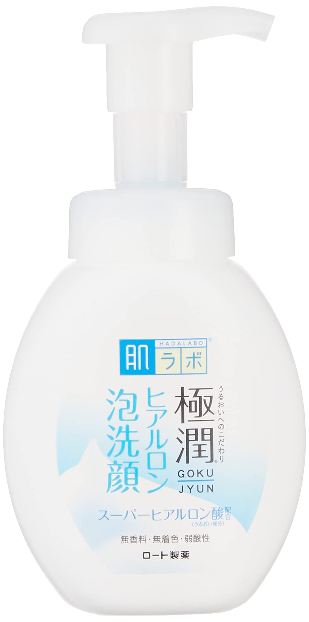Rohto Hada Labo Gokujyn Hyaluronic Foam bottle for gentle cleansing and hydration