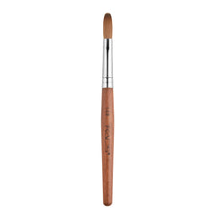 Brosse Rolabling pour ongles avec poils kolinsky sable et manche bois rouge, prise précise
