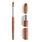 Rolabling nail brush Kolinsky sable close-up for precise acrylic art results