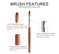 Rolabling professional salon-use nail brush for consistent performance