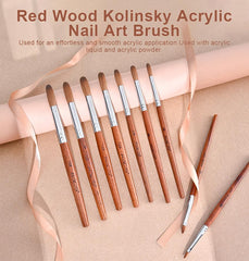 Rolabling nail brush round-head design for easy grip during detailed work