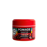 Rolda Freestyle Pomade – bouteille ouverte pour un style contrôlé et facile à laver.
