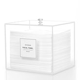 Rolheit boîte acrylique transparente pour serviettes visage, rangement clair et pratique