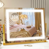 ROLOVE Miroir beauté lumineux 22x18 offre vue complète pour un maquillage précis.