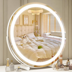 ROLOVE Miroir maquillage lumineux 18 pouces, vue complète et nette.