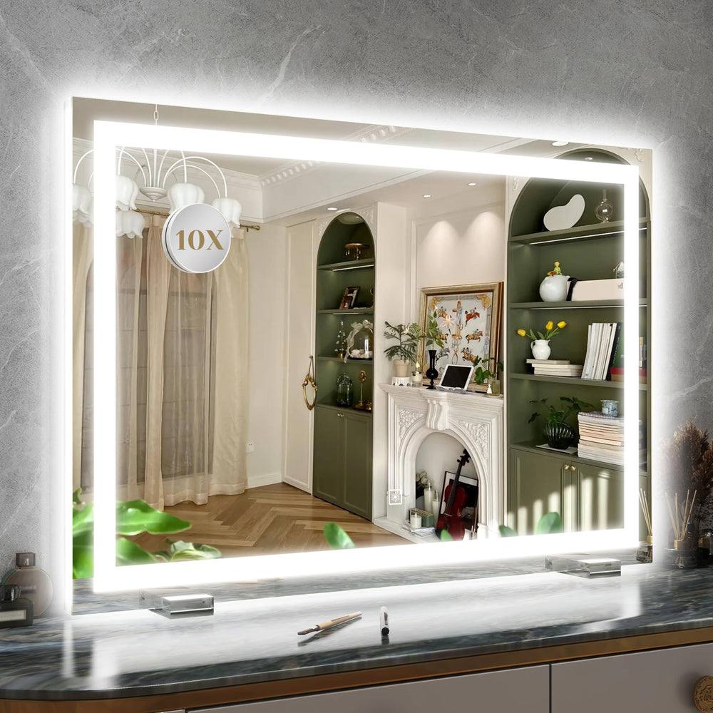 ROLOVE Miroir vanité éclairé 32x22, précision maquillage sans ombre.