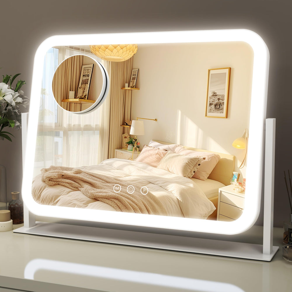 ROLOVE Miroir de vanité éclairé 17x13 pour un maquillage précis.