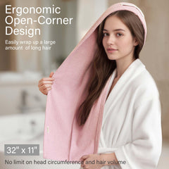 ROLSHOL serviette capillaire microfibre gris, grand format pour cheveux longs.