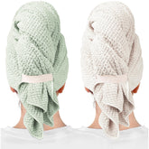 ROLSHOL serviette cheveux microfibre grand-format, absorption rapide pour un séchage efficace