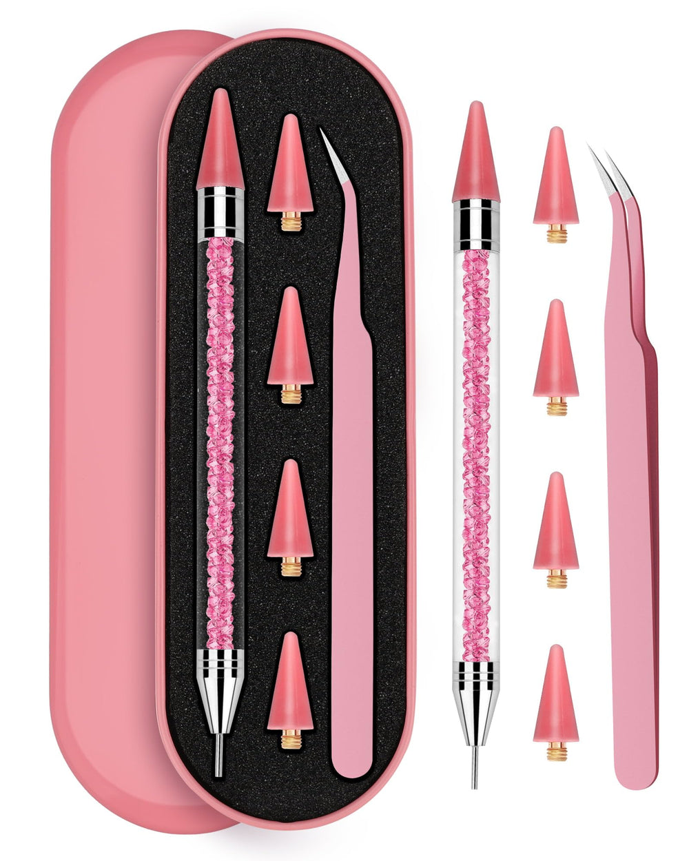 Rolybag rhinestone-picker double-tete, prise précise des strass pour nail art.