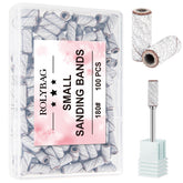 Rolybag Zebra, étui translucide, rangée de bandes de ponçage pour ongles.