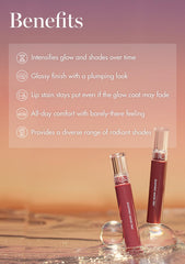 romnd glasting water tint Mauve Moon gros plan texture hydratante et non collante.