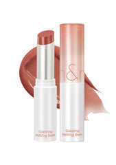 rom&nd GLASTING MELTING BALM 05 Nougat Sand - Emballage élégant et hydratation durable.