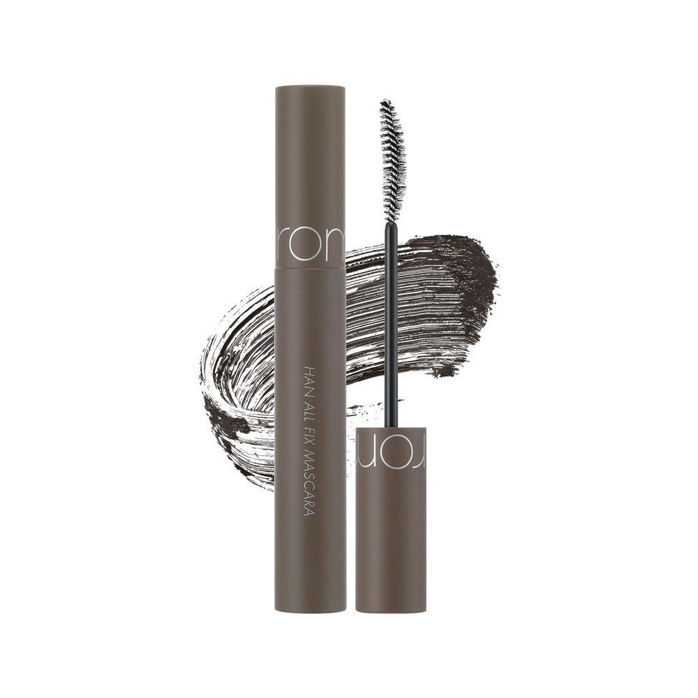 Rom&nd Han All Fix Mascara – brosse offrant un recourbement durable.
