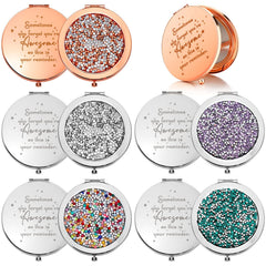 Miroir compact Roowest avec rappel positif, parfait pour remonter le moral au travail.