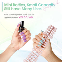 ROSALIND bouteilles 5ml compactes, rangement simple et transport facilité.