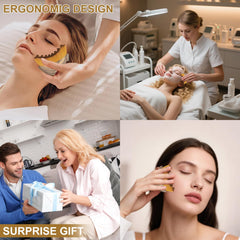 Rose Romee brosse lymphatique visage aide à définir la ligne mandibulaire grâce au drainage doux.
