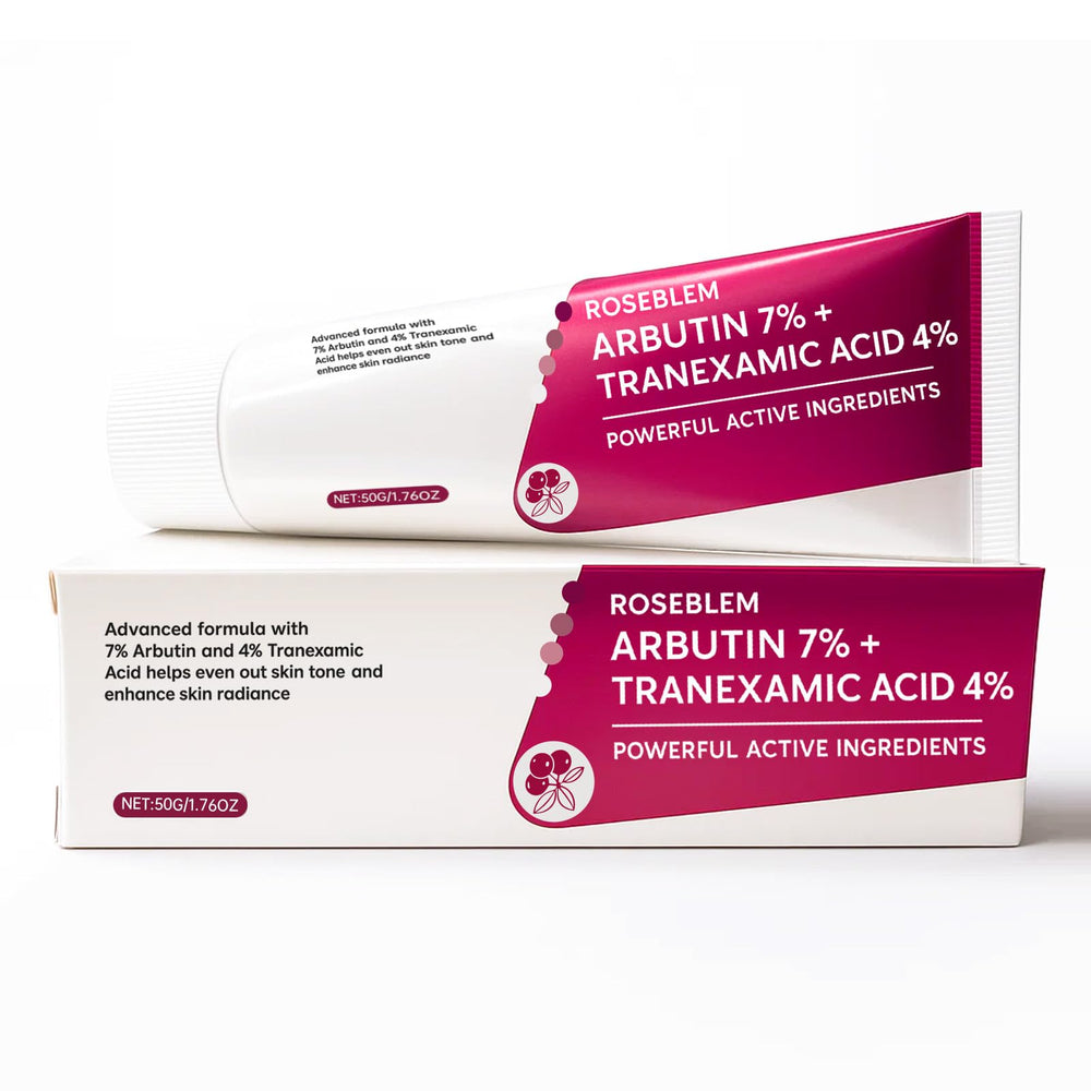 Roseblem Crème Visage Arbutine7 Tranexamique4 : réduction ciblée des taches et teint plus homogène.