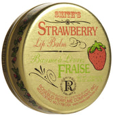 Rosebud Baume à lèvres fraise emballage — hydratation prolongée pour lèvres douces et protégées.