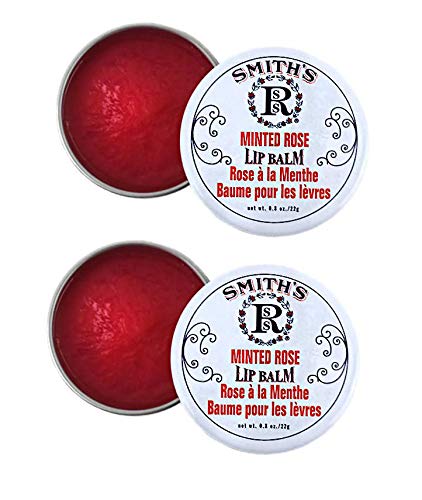 Rosebud Minted Rose Lip Balm en duo, hydratation légère et brillance naturelle.