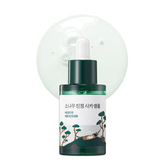 ROUND LAB Pine Calming Cica Ampoule : la bouteille translucide hydrate et apaise.