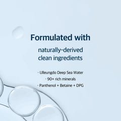 ROUND LAB Dokdo Ampoule — gouttes appliquées sur le visage pour une hydratation ciblée.