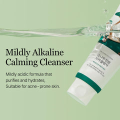 ROUND LAB Pine Calming Cica Cleanser mousse-douce, offre une sensation fraîche et un nettoyage en profondeur.