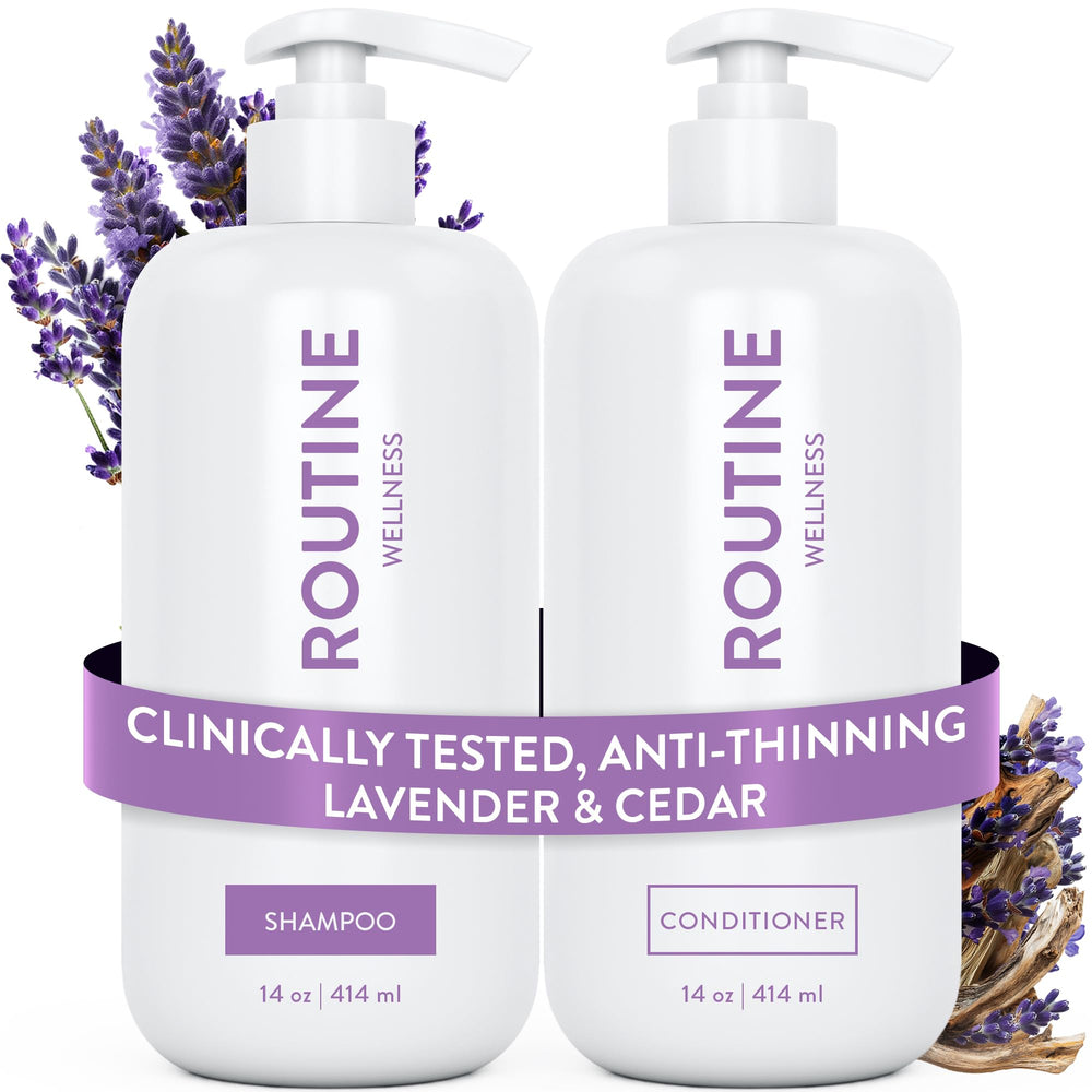 Routine Wellness: duo de bouteilles pour cheveux plus épais et volumineux.