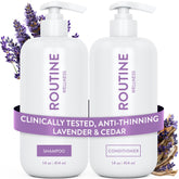 Routine Wellness: duo de bouteilles pour cheveux plus épais et volumineux.