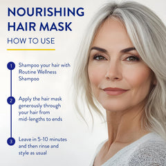Routine Wellness Masque: réduit les frisottis pour une chevelure plus lisse.