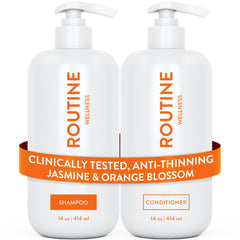 Routine Wellness pack shampooing et après-shampooing amincissement – duo volumisant pour cheveux plus forts.
