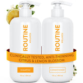 Routine Wellness Shampoing: flacon volume, cheveux plus forts et volumineux.