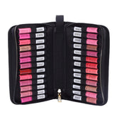ROWNYEON étui rouge à lèvres 22 emplacements, rangement pratique pour voyages.