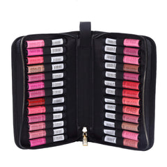 ROWNYEON étui rouge à lèvres 22 emplacements, rangement pratique pour voyages.