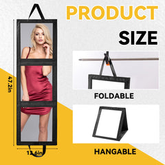 ROYALAY Miroir portable noir — idéal pour les coulisses et les déplacements.