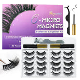Royaomis cils magnétiques avec liner magnétique ensemble pour un regard naturel.