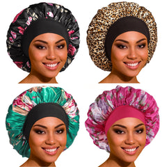 ROYBENS bonnet satin dormir, bande élastique large pour confort nocturne assuré.
