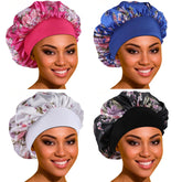 Bonnet ROYBENS satin dormir avec bandes élastiques pour cheveux bouclés