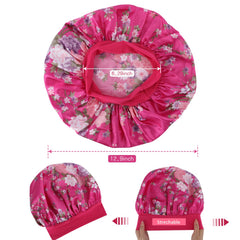 Bonnet ROYBENS satin grande taille 32-7cm, adapté aux cheveux longs