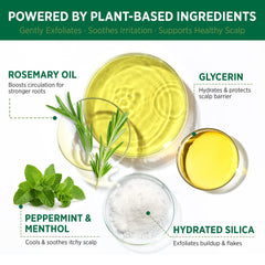 RoyceDerm Rosemary Mint Scalp Scrub applying massage for soothing relief