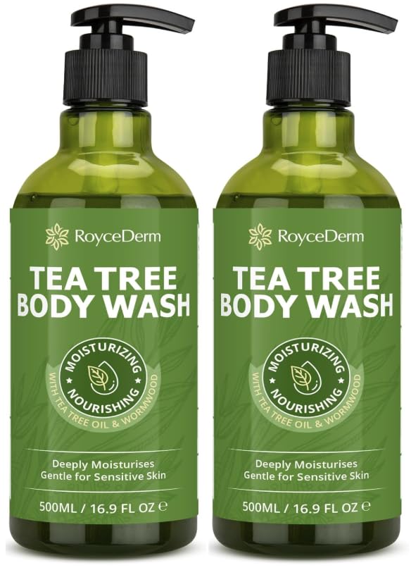 Roycederm Douche antifongique avec huile d’arbre à thé pour un nettoyage doux