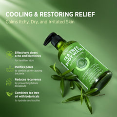 Roycederm savon douche antibactérien arbre à thé, soin quotidien doux et efficace.