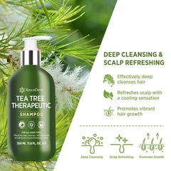 Roycederm Shampoing arbre à thé Mousse: lissage et fraîcheur immédiate.