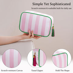 RSRSLEII pochette rangement beauté rose, pratique pour maquillage, soins et petits accessoires.
