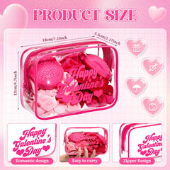 Sac galentine Rtteri rose transparent, résistant et facile à nettoyer, idéal cadeau groupe